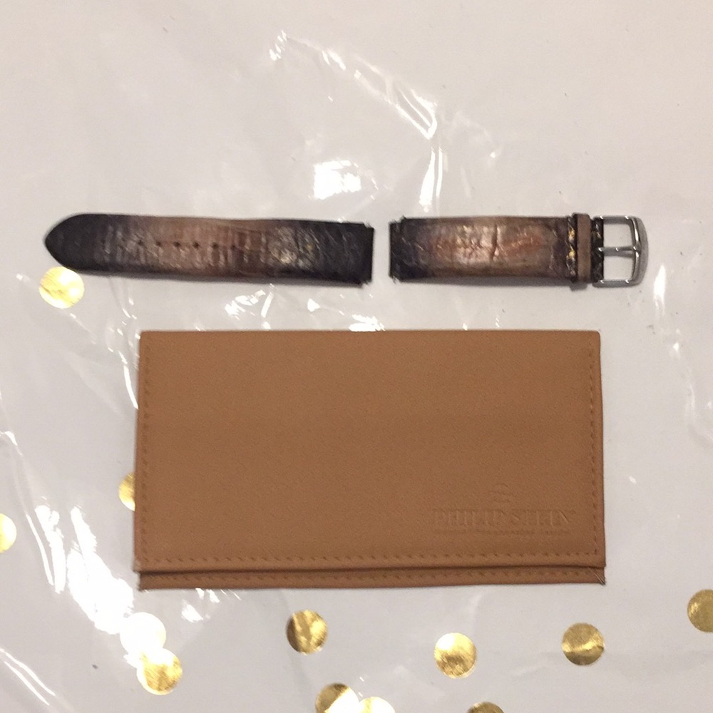 Philip Stein watch strap with pouch